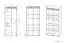 Vitrine Ullerslev 04, Couleur : Pin blanc - Dimensions : 200 x 92 x 40 cm (H x L x P), avec 3 portes et 10 compartiments.