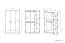 Chambre d'adolescents - Armoire à portes battantes / armoire Sallingsund 02, couleur : chêne / blanc / anthracite - Dimensions : 191 x 120 x 51 cm (H x L x P), avec 3 portes et 5 compartiments