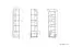 Chambre d'adolescents - Étagère Sallingsund 04, couleur : chêne / blanc - Dimensions : 191 x 45 x 40 cm (H x L x P), avec 1 tiroir et 4 compartiments
