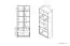 Chambre d'enfant - Armoire Renton 03, couleur : gris platine / blanc / vert - Dimensions : 199 x 80 x 40 cm (H x L x P), avec 1 porte, 2 tiroirs et 8 compartiments