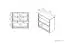 Chambre d'enfant - Commode Renton 10, couleur : gris platine / blanc / rose poudré - Dimensions : 94 x 92 x 40 cm (H x L x P), avec 3 tiroirs