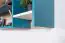 Chambre d'adolescents - Armoire murale Aalst 26, couleur : chêne / blanc / bleu - Dimensions : 25 x 125 x 24 cm (H x L x P)