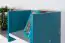 Chambre des jeunes - Étagère murale Aalst 27, Couleur : Chêne / Blanc / Bleu - Dimensions : 25 x 125 x 24 cm (H x L x P)