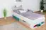 lit d'enfant / lit de jeunesse Aalst 28, couleur : chêne / blanc / bleu - surface de couchage : 90 x 200 cm
