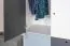Chambre d'enfant - Armoire à portes battantes / Armoire Syrina 04, Couleur : Blanc / Gris / Bleu - Dimensions : 202 x 104 x 55 cm (H x L x P)