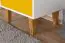 Chambre d'enfant - Table de chevet Syrina 14, Couleur : Blanc / Jaune - Dimensions : 72 x 54 x 45 cm (H x L x P)