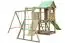 Tour de jeux S3A avec toboggan ondulé, balançoire double, balcon, bac à sable, rampe et structure d'escalade - Dimensions : 450 x 500 cm (l x p)