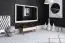 Meuble bas de télévision Timaru 21, chêne sauvage huilé / blanc, partie solide - Dimensions : 33 x 90 x 40 cm (H x L x P)