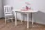 Table en bois de pin massif blanc Junco 231B - Dimensions : 130 x 75 cm (L x P)