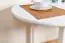Table en bois de pin massif blanc Junco 231B - Dimensions : 130 x 75 cm (L x P)