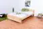 Lit simple / lit d'appoint en bois de hêtre massif naturel 117, avec sommier à lattes - 140 x 200 cm