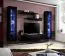 Meuble mural suspendu Hompland 08 noir | 170 x 260 x 40 cm | Design moderne, grand espace de rangement