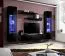 Ensemble mural Hompland 12 noir | 170 x 260 x 40 cm | Push-to-open | Rangement modulable