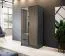 Armoire 1 porte miroir Leeds 08 | Graphite & chêne artisan | 200 x 105 x 51 cm | Rangement moderne