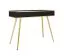 Coiffeuse moderne noire | 2 tiroirs push-to-open | Pieds or | Horsham 72 | Protection ABS