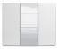 Armoire à portes coulissantes Palanka 02 | 3 portes dont 1 miroir | Blanc & blanc brillant | 224 x 262,5 x 62,5 cm