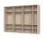 Armoire à sept portes avec cadre Neiafu 53, couleur : cachemire, système de fermeture en douceur, quatre tringles à vêtements, dimensions : 226 x 322 x 60 cm, pieds réglables