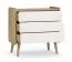 Kit de chambre d'enfant complet A Olle / 4 pièces / Couleur : Chêne Cremona / Beige / Armoire / 1 commode / 1 lit d'enfant / lit à barreaux / Push-to-open
