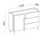 Commode / Couleur : Cachemire / Noyer Alba / 1 porte battante / 3 tiroirs / 143 x 42 x 95 cm / Fonction Push-to-open / Pieds en métal / Pour le salon