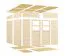 Abri de jardin / 19 mm maison de jardin en éléments / incl. toit rapporté / surface au sol : 9,18 m² / laqué gris clair / incl. plancher / toit plat / Freiberg 03