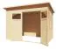 Abri de jardin, Naturel, Elémentaire, Surface : 6,18 m², Toit à une pente, Double porte en bois massif, Abri de jardin