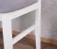 Fauteuil de salle à manger classique Nasran, rembourrage gris, hauteur d'assise de 47 cm, hêtre massif robuste en blanc, durable, matériau de qualité supérieure