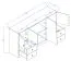Commode design Sirte 06 | Chêne, blanc et noir mat | 90 x 160 x 40 cm | Grand espace de rangement