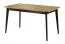 Table extensible Polmadie 04 | Chêne artisan & noir élégant | 76 x 140 x 80 cm | Design moderne