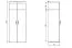 Armoire penderie 2 portes Cukarica 02 | Chêne gris & blanc | 202 x 80 x 55 cm | 1 étagère, 1 tringle