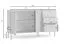 Commode 3 tiroirs et 2 portes Alonnisos 02 | Gris moderne | Soft-Close | 89 x 156 x 41 cm