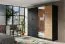 Armoire penderie Filiates 01 | 1 porte miroir, 2 tiroirs, 2,2 m large | Noir et chêne Artisan