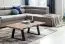 Table basse salon plateau bois naturel | Acacia & Noir | 40 x 60 x 115 cm | Pieds métal robustes