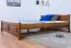 Lit junior en pin massif | Finition chêne rustique | 160 x 200 cm | Sommier inclus | Design moderne et robuste