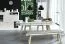 Banc Minnea 36 blanc et chêne | 46 x 170 x 36 cm | Design moderne et harmonieux