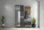 Porte-manteau mural Vaitele 02 | Anthracite brillant & Noyer | 109 x 56 x 22 cm | Design contemporain