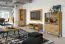 Meuble TV bas Buzet 10 | Espace optimisé | Chêne / Noir | 55 x 174 x 50 cm | Style moderne
