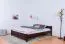 Lit jeune adulte pin massif | Finition noyer 77C | Sommier à lattes | 180 x 200 cm