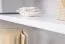 Bibliothèque Lagopus 95 en pin massif blanc | 6 compartiments | 200 x 60 x 42 cm | Design moderne