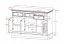 Commode Gyronde 02 en pin massif | Blanc / Noyer | 85 x 130 x 45 cm | Style campagnard élégant