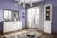 Grand miroir mural Kilkis | Pin massif finition blanc vieilli | 79 x 136 x 6 cm | Design moderne