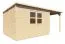 Tonnelle de jardin non traitée avec toit rapporté et plancher, Cabane de jardin en éléments, Surface au sol : 16,41 m², Toit plat, Double porte avec verre de sécurité