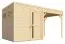 Abri de jardin Basel 02 avec toit rapporté, plancher inclus, naturel - en éléments de 19 mm, surface au sol : 5,10 m², toit plat