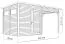 Abri de jardin Kiel 02 avec toit rapporté, plancher inclus, gris clair laqué - en éléments de 19 mm, surface au sol : 5,10 m², toit plat