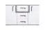 Chambre d'ado - Commode Oskar 07, couleur : anthracite / blanc - 84 x 128 x 40 cm (H x L x P)