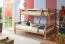 Lit superposé enfant avec matelas à ressorts Bonnell | 90x200 cm & 140x200 cm | Bois de hêtre naturel