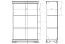 Commode Sentis 08, Couleur : Brun foncé - 136 x 88 x 39 cm (h x l x p)