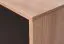 Commode Lassila 04, Couleur : Chêne Artisan / Noir - Dimensions : 83 x 165 x 40 cm (H x L x P), avec 2 portes, 3 tiroirs et 2 compartiments