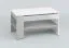 Table basse Antioch 10, couleur : blanc brillant / gris clair - Dimensions : 100 x 60 x 52 cm (L x P x H)