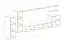 Mur de salon au design moderne Kongsvinger 08, Couleur : Chêne Wotan / Blanc brillant - Dimensions : 160 x 330 x 40 cm (H x L x P), avec grand espace de rangement