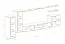 Mur de salon moderne Balestrand 171, Couleur : Chêne wotan / Blanc - Dimensions : 160 x 330 x 40 cm (h x l x p), avec grand espace de rangement